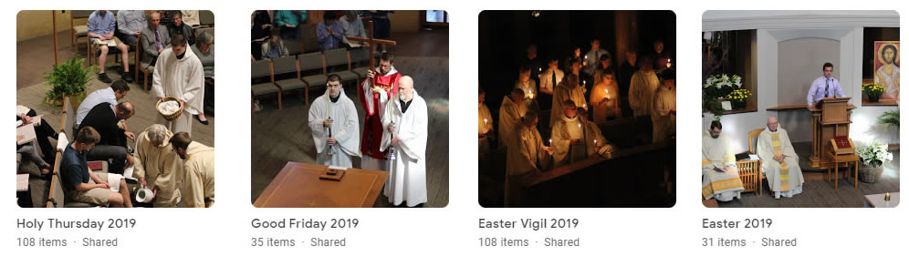 Representative photo from each of the 4 liturgies